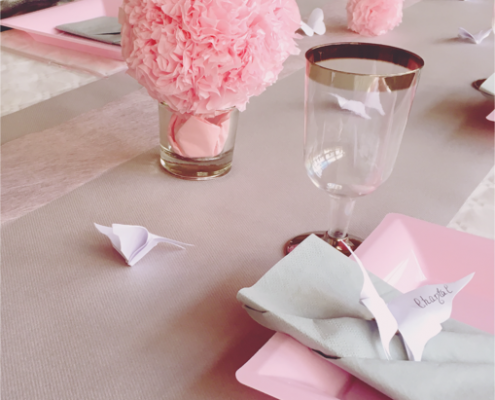 décoration de table papillon origami